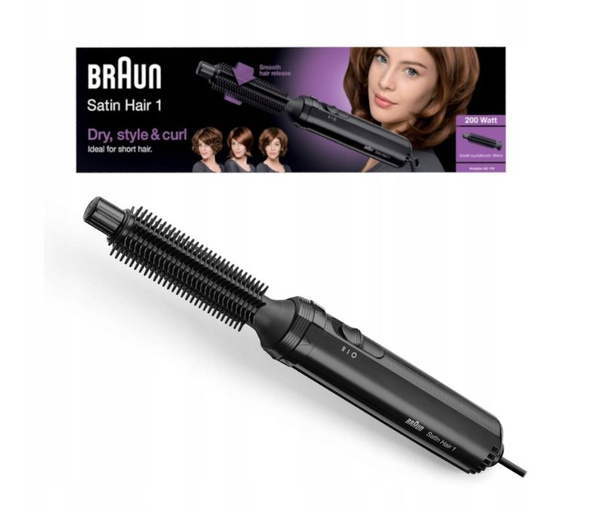 Фен-щетка для волос Braun Satin Hair 1 AS 110, черный - купить по ...