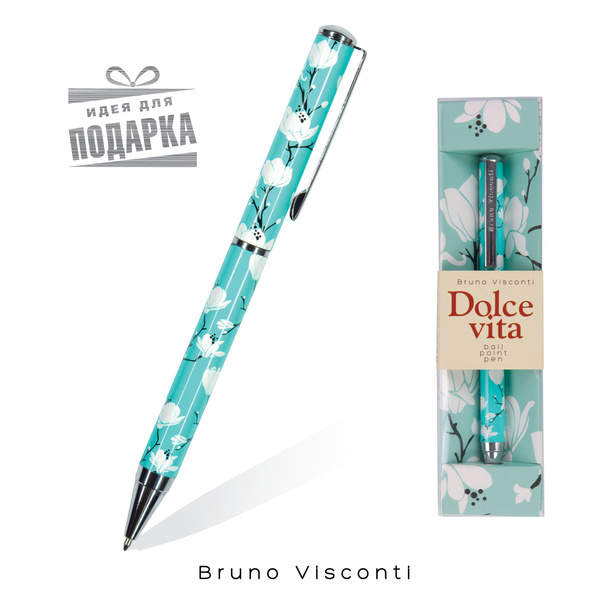 Ручка подарочная шариковая Bruno Visconti "DOLCE VITA. Камелии", синяя ...