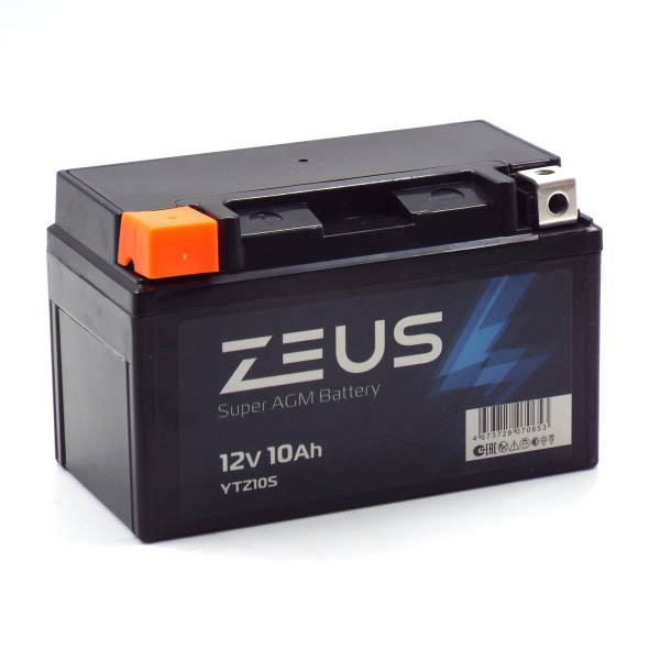 Аккумулятор для мототехники Zeus Аккумулятор SUPER AGM 10 Ач о.п. (12N9 ...