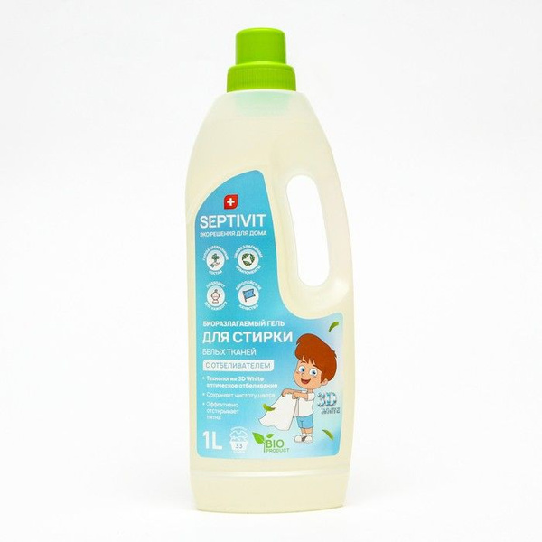 SEPTIVIT Гель для стирки для белых тканей, 1 литр - купить с доставкой ...