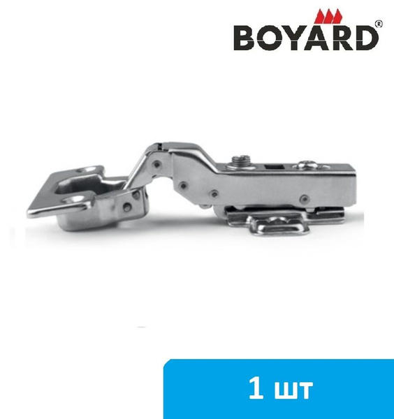 Петля мебельная Boyard, полунакладная с доводчиком Clip-on - 1 шт ...