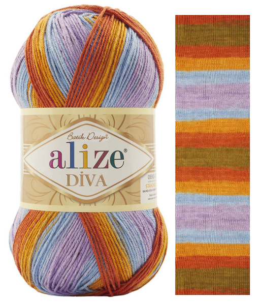 Пряжа Diva Batik Alize, Ализе Дива, состав: 100% микрофибра, метраж ...