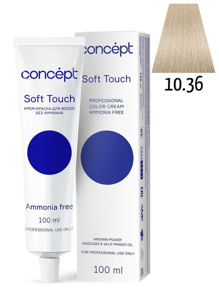 Concept Soft Touch крем-краска для волос 10/36 ультра светлый блондин ...