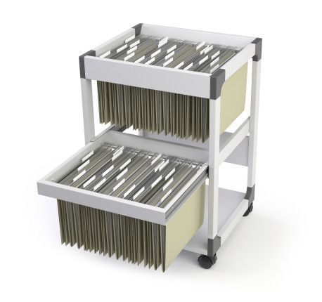 Тележка для подвесных папок Durable, на 80 папок, 2 уровня, 487x715x ...