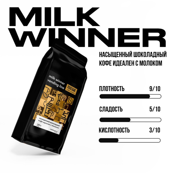 Кофе в зернах Nicks House Vending Line (60% арабики, 40% робусты) 1000 ...