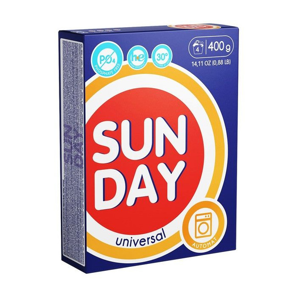 Стиральный порошок Sunday, универсальный, для автоматической стирки ...