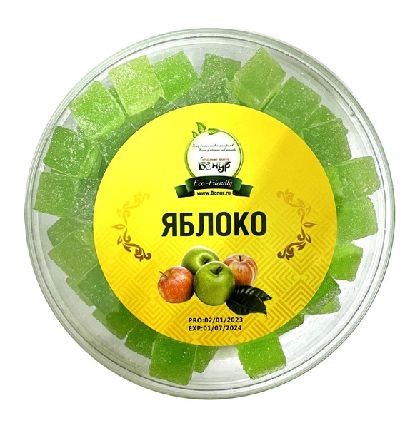 Жевательный мармелад Яблоко кубики 360г/Конфеты - купить с доставкой по ...