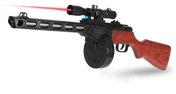 Пистолет-пулемет пластмассовый ППШ 70см 696A с лазером - купить с ...