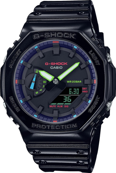 Японские наручные мужские часы Casio G-Shock GA-2100RGB-1A