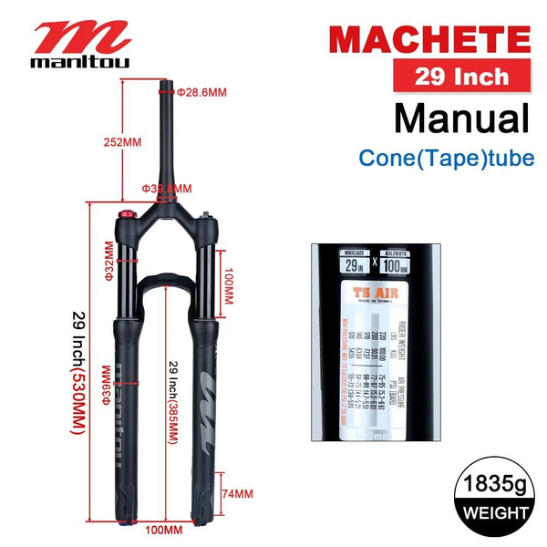 Manitou Machete Comp, пневматическая вилка с подвеской для горного ...