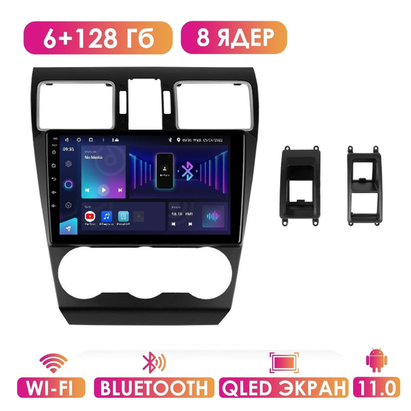 Магнитола для авто с блютуз 6+128 Гб Субару Форестер 2015-2018; Импреза ...