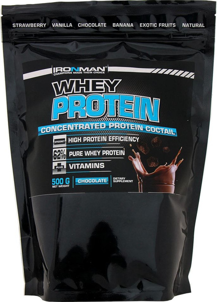 Коктейль протеиновый IronMan Whey Protein Шоколад 500г - купить с ...