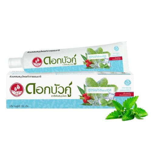 Зубная паста Dok Bua Ku Herbal Toothpaste FRESH & COOL, Twin Lotus 100 ...
