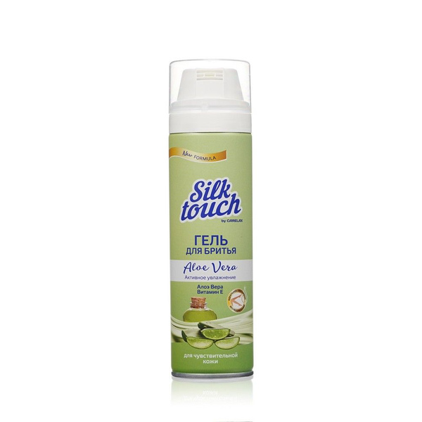 Гель для бритья женский для чувствительной кожи Carelax Silk Touch Алоэ ...