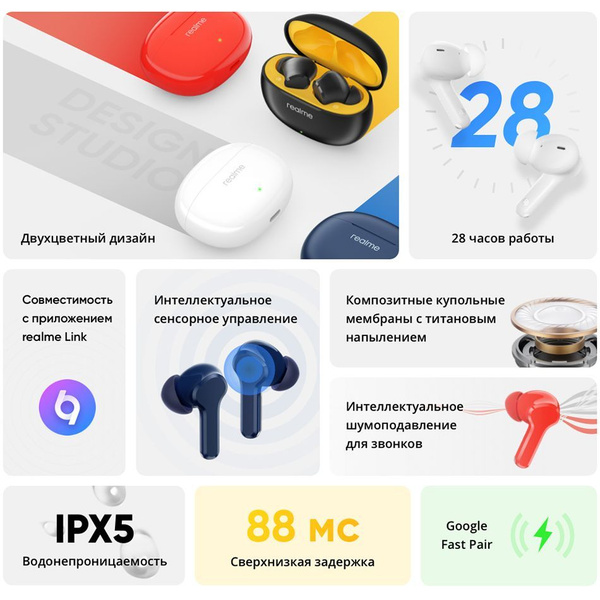 Наушники Внутриканальные Buds T100 Беспроводной наушник. - купить по ...