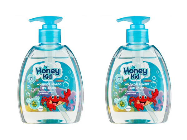 Мыло жидкое детское Honey Kid, 2 ШТУКИ В УПАКОВКЕ, с экстрактом оливы и ...
