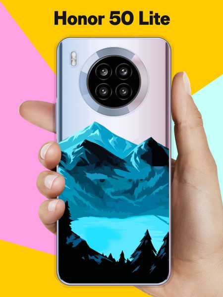 Силиконовый чехол Горное Озеро на Honor 50 Lite / для Хонор 50 Лайт ...