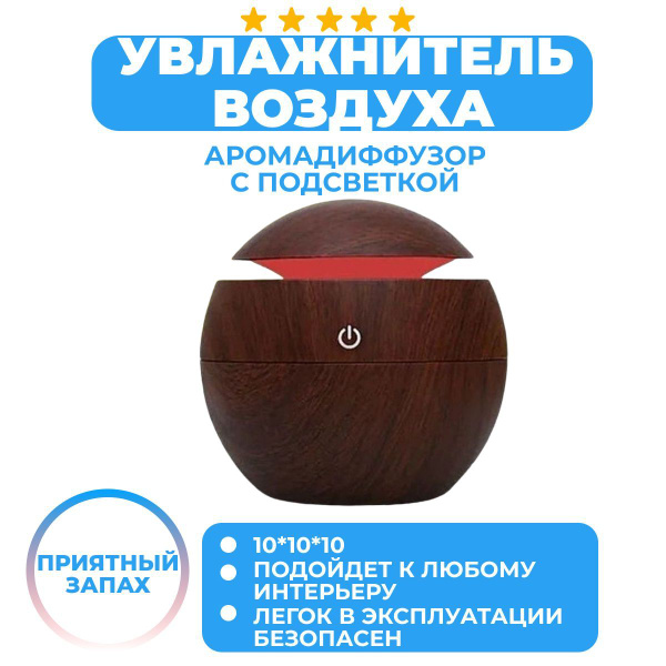 Увлажнитель воздуха Ultrasonic Aroma Humidifier с подсветкой-ночник ...
