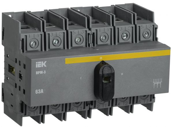 IEK KARAT Выключатель-разъединитель модульный ВРМ-3 3P 63А MVR30-3-063 ...