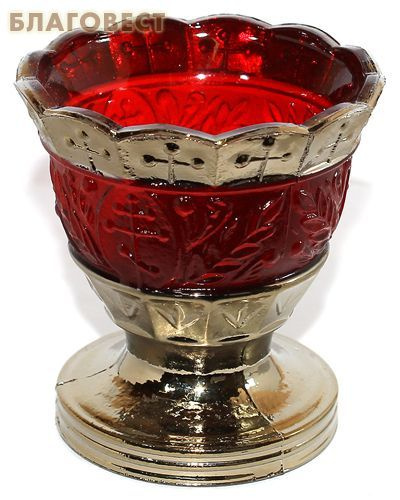 Лампада "Лилия" красная с золотом, узорчатая на ножке. купить по ...