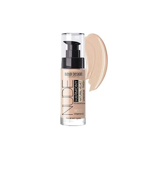 BelorDesign Тональный крем для лица NUDE HARMONY тон 203 Medium beige ...