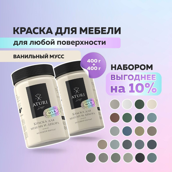  Aturi Design Набор для мебели меловая, без запаха, матовая .