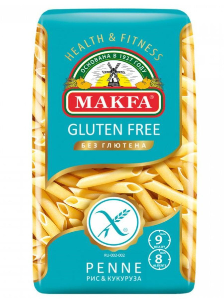 Makfa Penne безглютеновые макароны перья, изготовлены из рисовой и ...