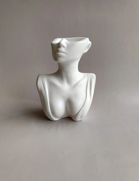 Кашпо из гипса ручной работы, кашпо "Богиня" - купить с доставкой по ...