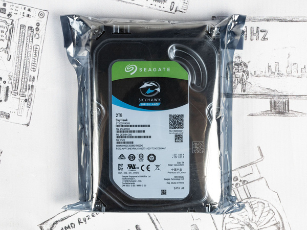 2 ТБ Внутренний жесткий диск Seagate SkyHawk (ST2000VX008) - купить по ...