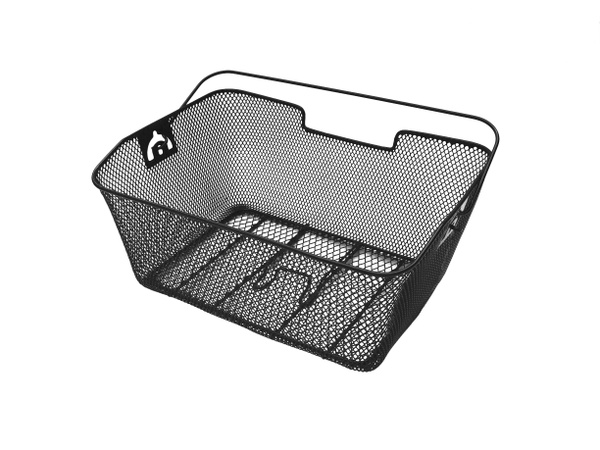 Корзина для велосипеда задняя с ручкой 40х29х18см, чёрная - купить с ...