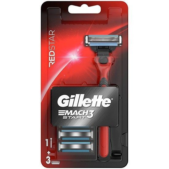 Gillette Mach 3 Start RedStar Бритвенный станок (ручка+3 кассеты ...
