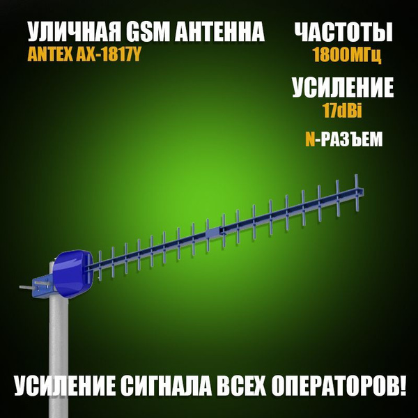 Уличная наружная GSM Антенна Antex AX-1817Y N для Усиления Сигнала ...