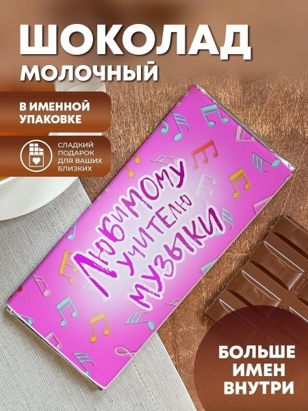 Именные шоколадки для учителя