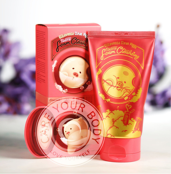 ELIZAVECCA Пенка для умывания Clean Piggy Pinkenergy Foam Cleansing ...