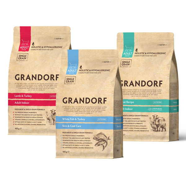 Grandorf набор White Fish&Turkey+ Lamb&Turkey + 4 Meat корм сухой для ...