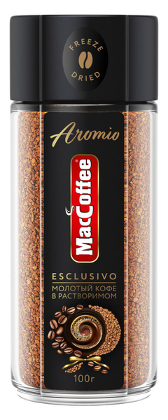 Кофе растворимый MacCoffee Aromio, с молотым, 100г - купить с доставкой ...