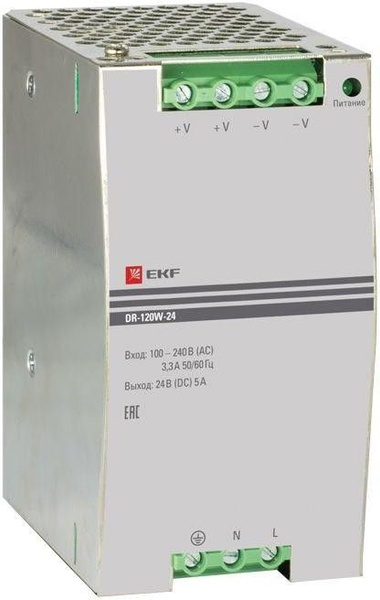 Блок питания 24В DR-120W-24 EKF dr-120w-24 - купить с доставкой по ...