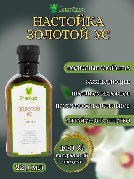 Настойка Золотой Ус "Благодея-Алтай" 220 мл. - купить с доставкой по ...