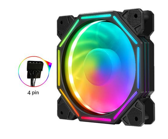 120мм Вентилятор (кулер) с RGB подсветкой для корпуса ПК. 1800rpm ...