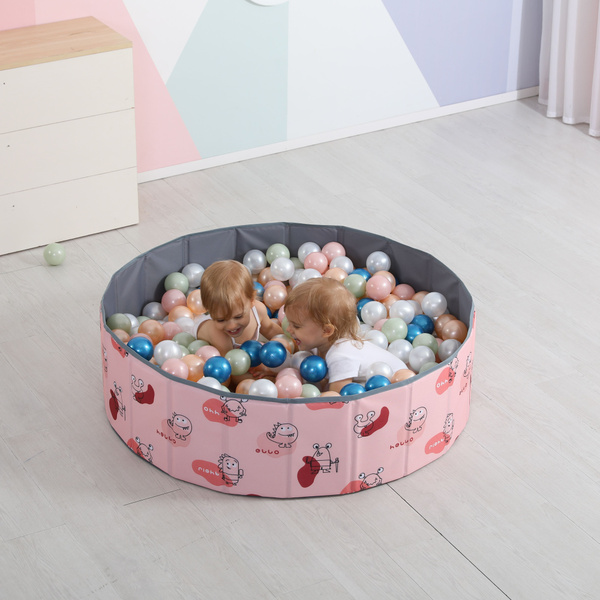 Детский сухой бассейн UNIX Kids Dino 100 см Pink + 150 шариков, 6 ...