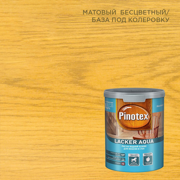 Лак для стен на водной основе Pinotex Lacker Aqua 10 цвет прозрачный ...