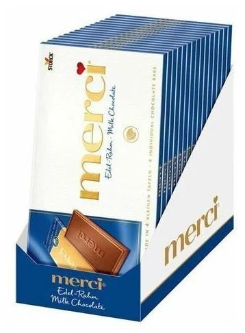 Шоколад МЕРСИ молочный 15 шт. по 100 гр., Merci Milk Chocolate ...