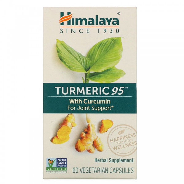 Himalaya, Turmeric 95 с куркумином, 60 вегетарианских капсул - купить с ...