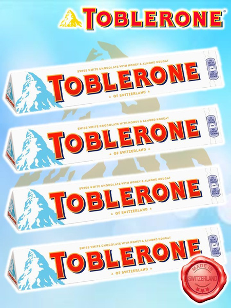 Шоколад белый Тоблерон 4 шт*100 гр (Швейцария) /Toblerone white 4*100 g ...
