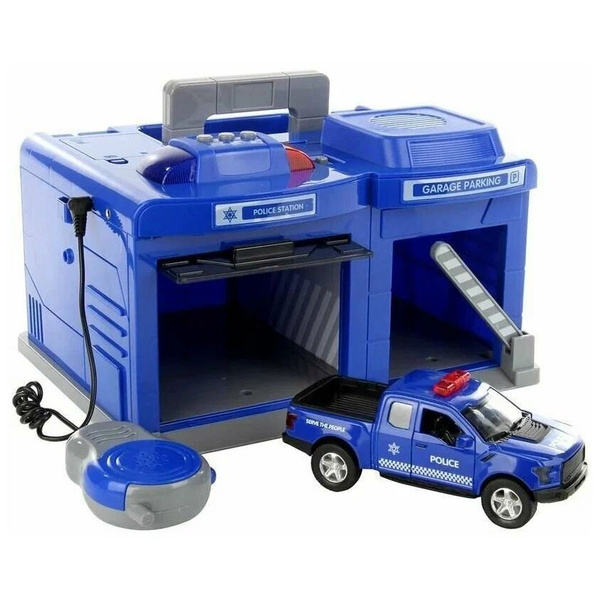 Игрушка Полицейский гараж с машиной + рация, свет+звук, CLM-556 ...