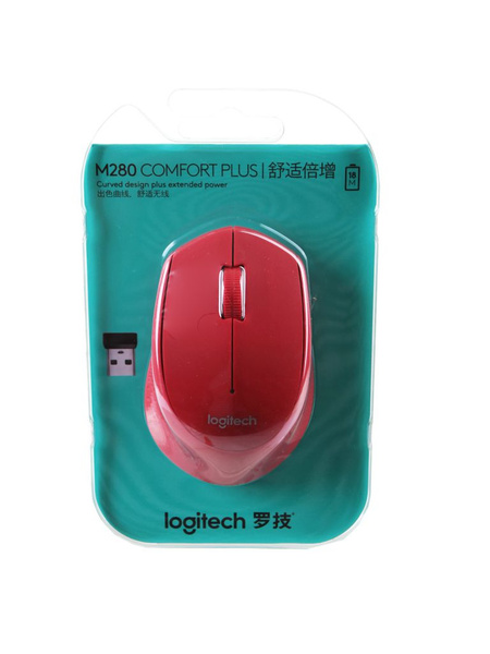 Мышь Logitech M280, красный - купить по выгодной цене в интернет ...