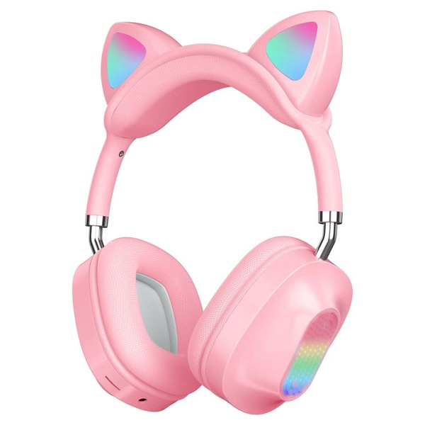 Беспроводные наушники Bluetooth в форме кошачьих ушек - розовые ...