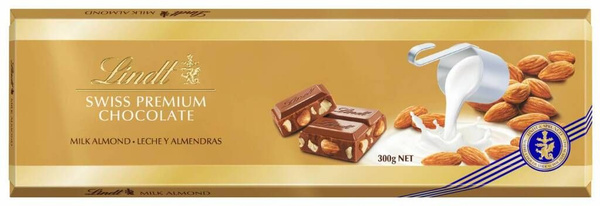 Шоколад Lindt Gold Swiss Premium Milk - Almond Chocolate / Линд Премиум ...
