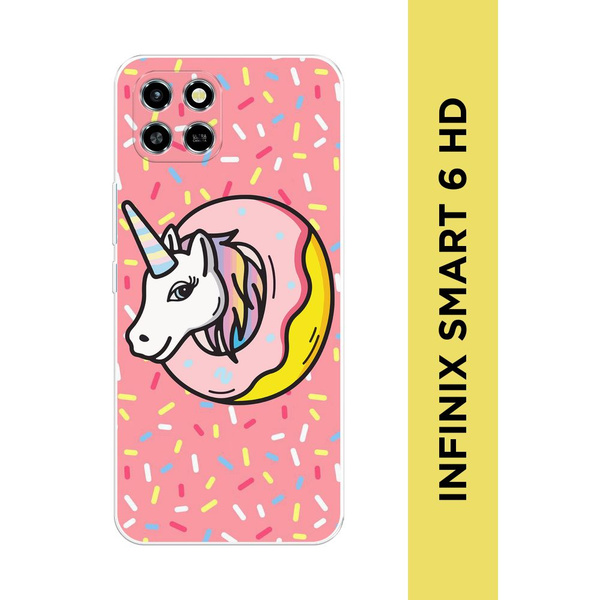 Силиконовый чехол на Infinix SMART 6 HD / Инфиникс Смарт 6 HD "Единорог ...
