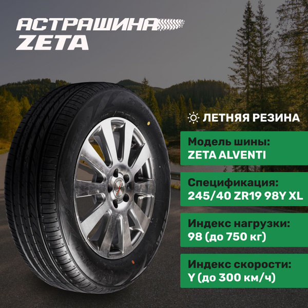 Шины для легковых автомобилей Zeta 245/40 19 Лето Нешипованные - купить ...
